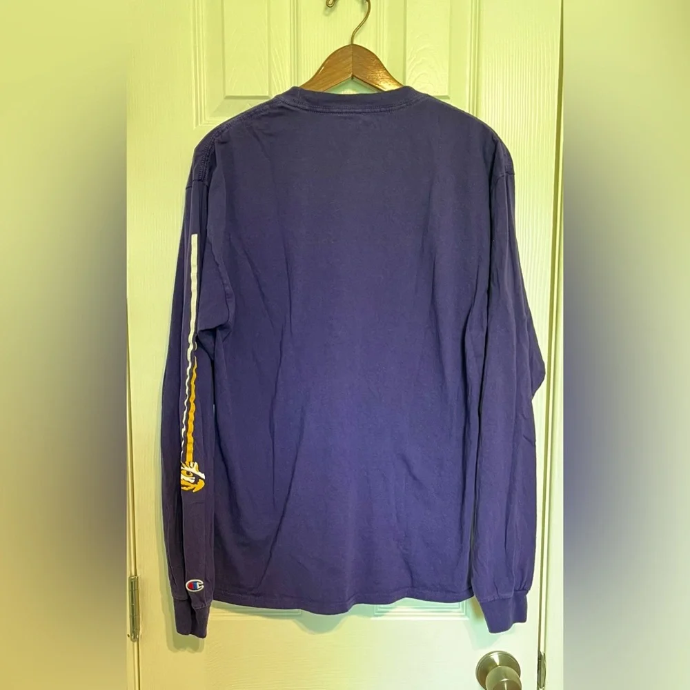 Champion Purple‎ and Yellow Athletic Long Sleeve Shirt - Picture 5 of 7